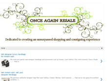 Tablet Screenshot of onceagainresale.com